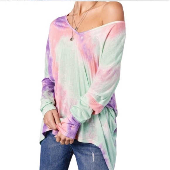 Tie dye long sleeve top - Picture 6 of 12